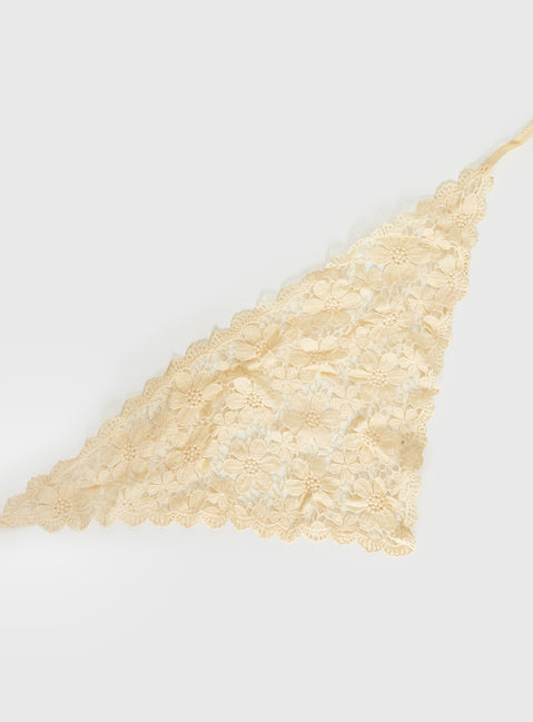Lilibette Crochet Hair Bandana Butter