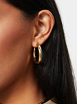 Drysdale Gold Plated Hoop Earrings Gold