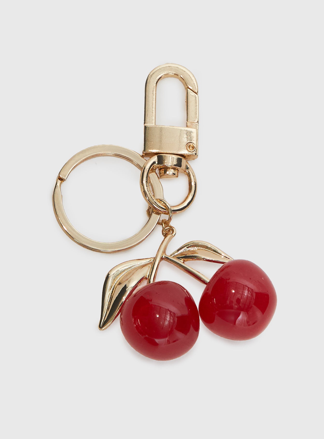 Cherry Berry Key Chain Gold | Princess Polly