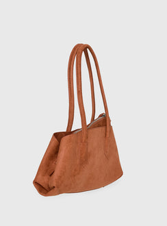 Hotshot Faux Suede Shoulder Bag Tan