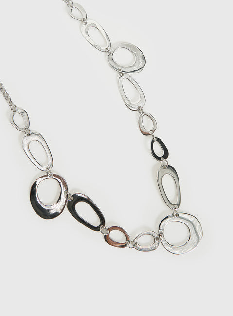 Wavelength Chain Belt Silver