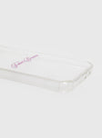 iPhone case Plastic clip on style, graphic print, lightweight, clear case