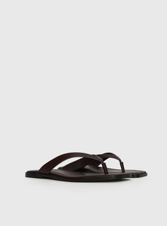 Alara Flat Thong Sandals Brown