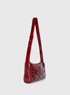 Recognize Buckle Detail Bag Red
