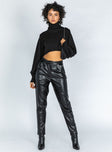 Zahara Cropped Turtleneck Sweater Black Petite