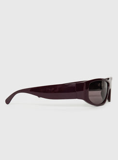 Odele Wraparound Sunglasses Burgundy