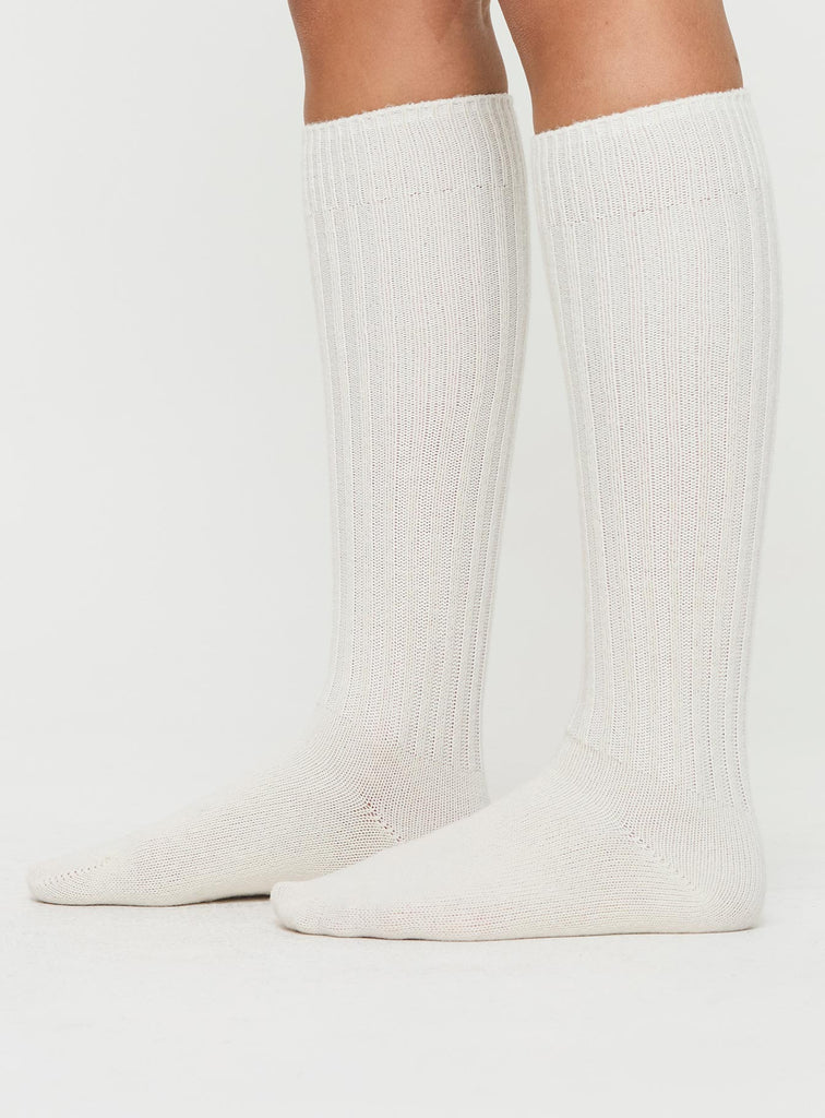 Boderline Knee High Socks White Princess Polly USA — free download