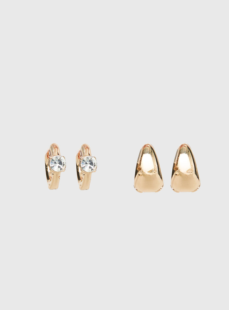 Chasing stars Earring Pack Gold | Princess Polly