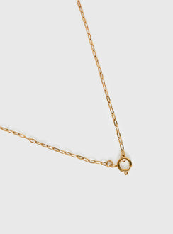 Zephry Gold Plated Link Chain Necklace Gold