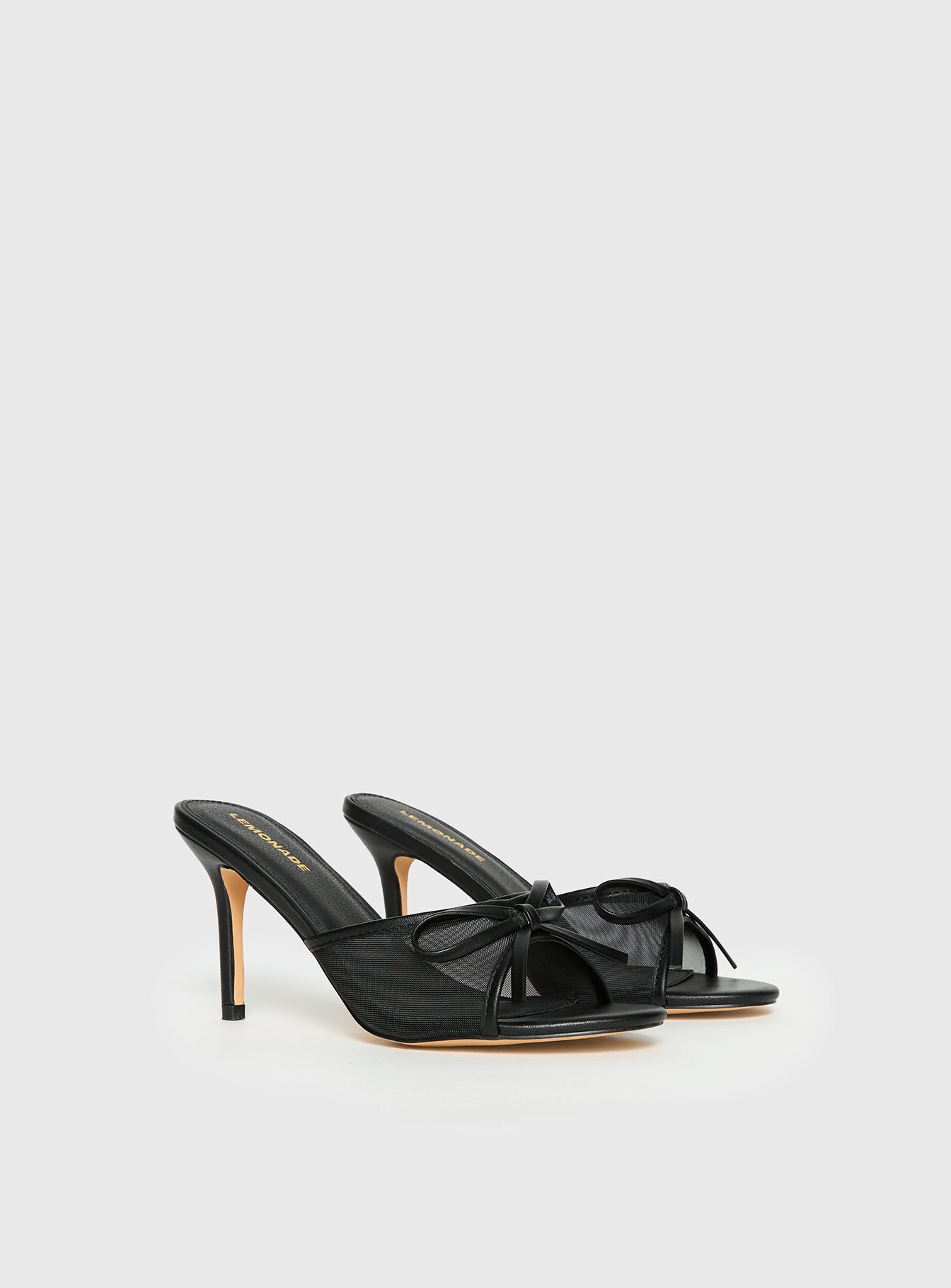 Monroe Heels Black Mesh | Princess Polly
