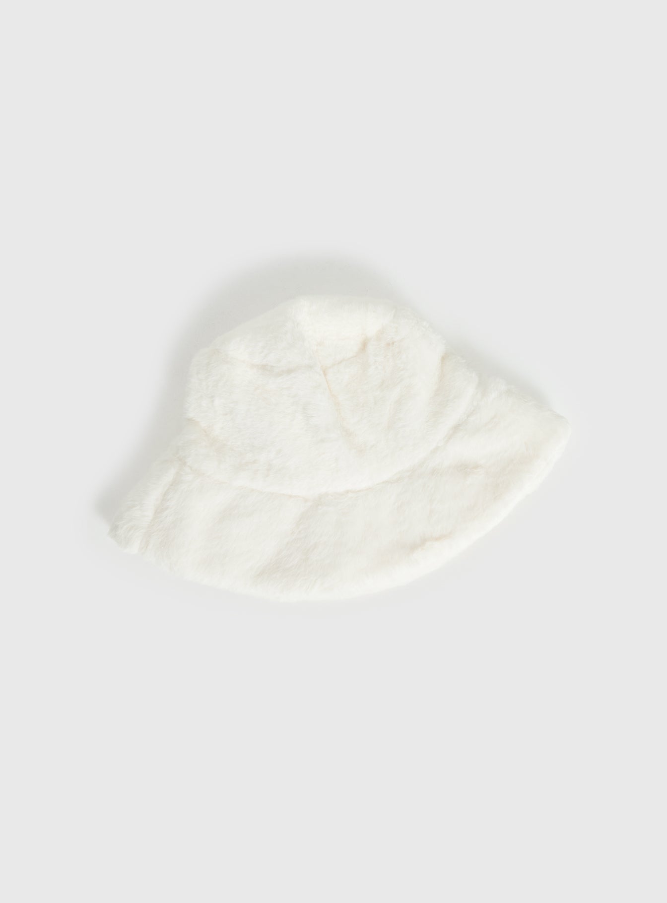 Theo Plush Bucket Hat White