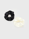 Silk scrunchie pack Pack of two, oversized style