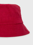 Summer Salt Terry Bucket Hat Red