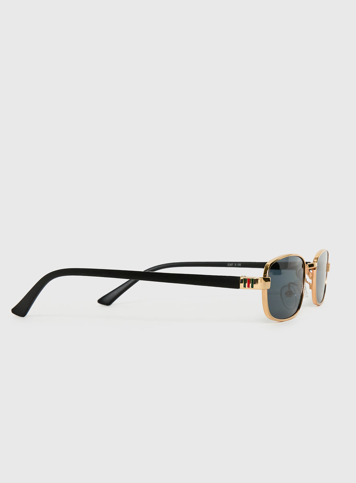 Tillie Metal Frame Oval Sunglasses Gold / Grey