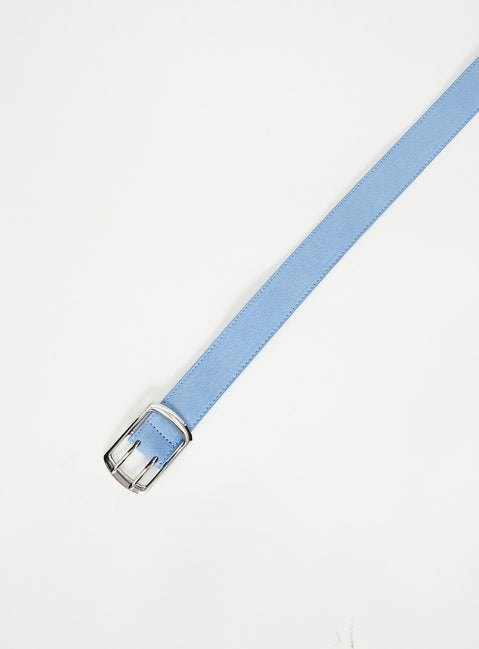 Coralie Faux Suede Belt Blue