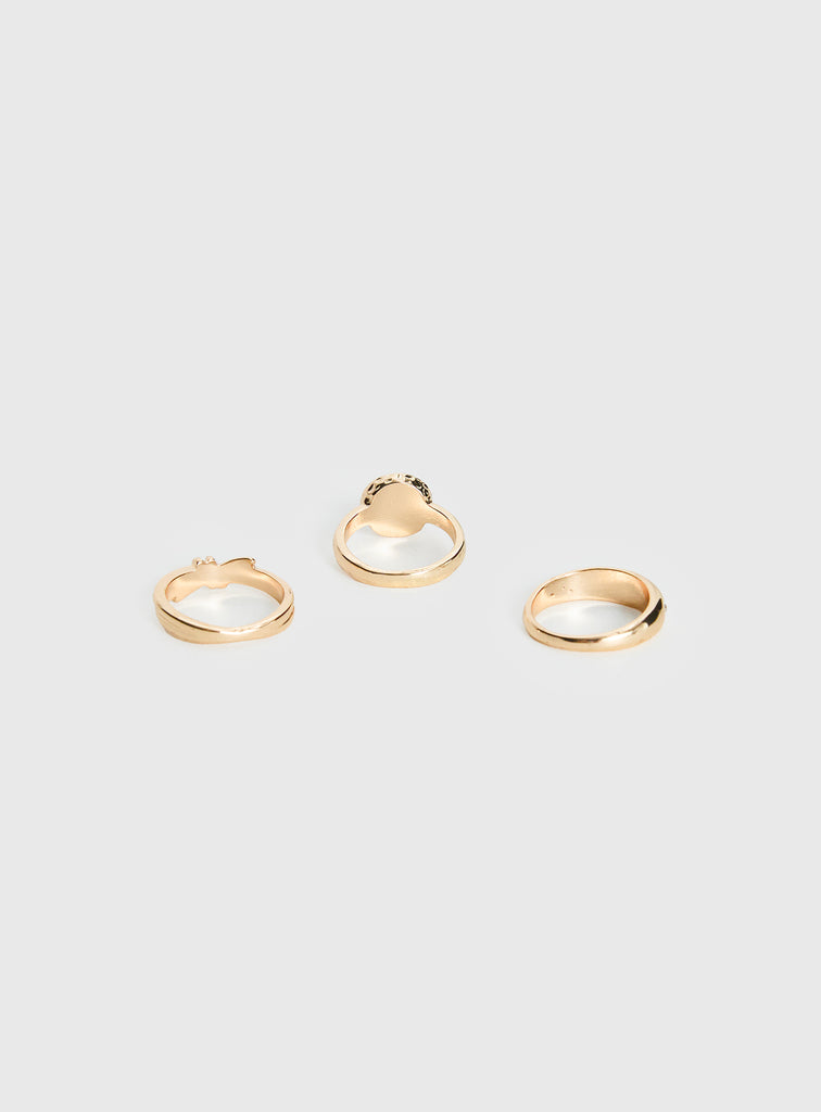 Dear London Ring Pack Gold | Princess Polly