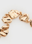 Gold-toned bracelet Heavy weight, lobster clasp fastening