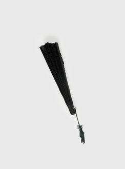 Bossa Nova Lace Fan Black