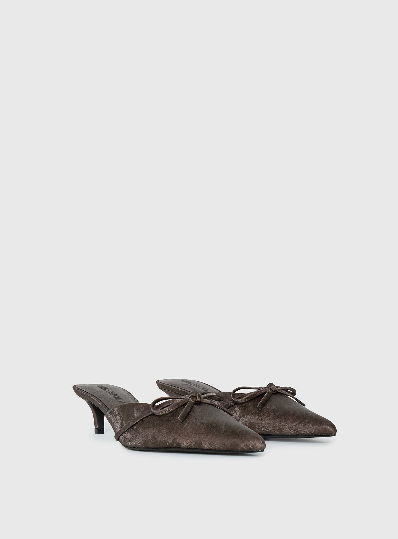 Unrivaled Pointed Toe Faux Suede Heels Chocolate