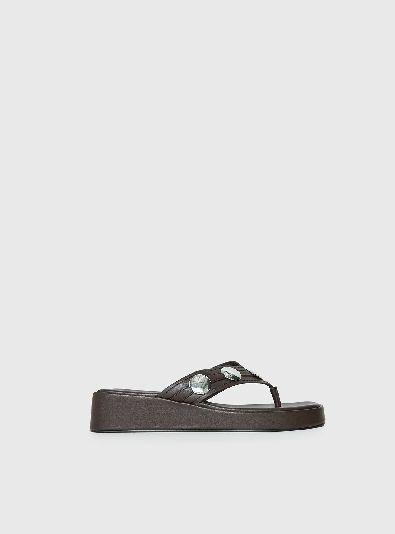 Paislee Stud Detail Sandals Brown