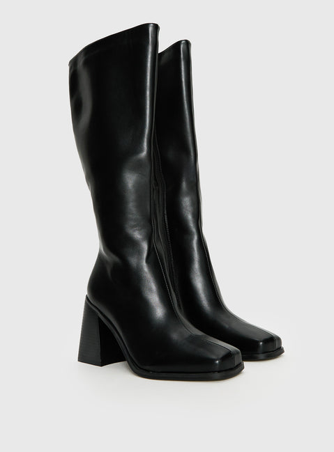 Renzo Knee High Boots Black