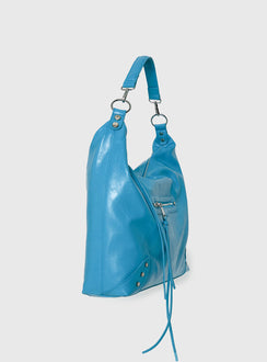 Peta & Jain Infinity Hobo Bag Turquoise Crinkle PU