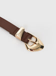 You're Strong Belt Dark Brown / Gold