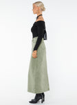 Mcguane Denim Midi Skirt Green Princess Polly  Maxi 