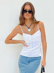 product Princess Polly Sleeveless Asymmetric Neckline  Stefania Top White