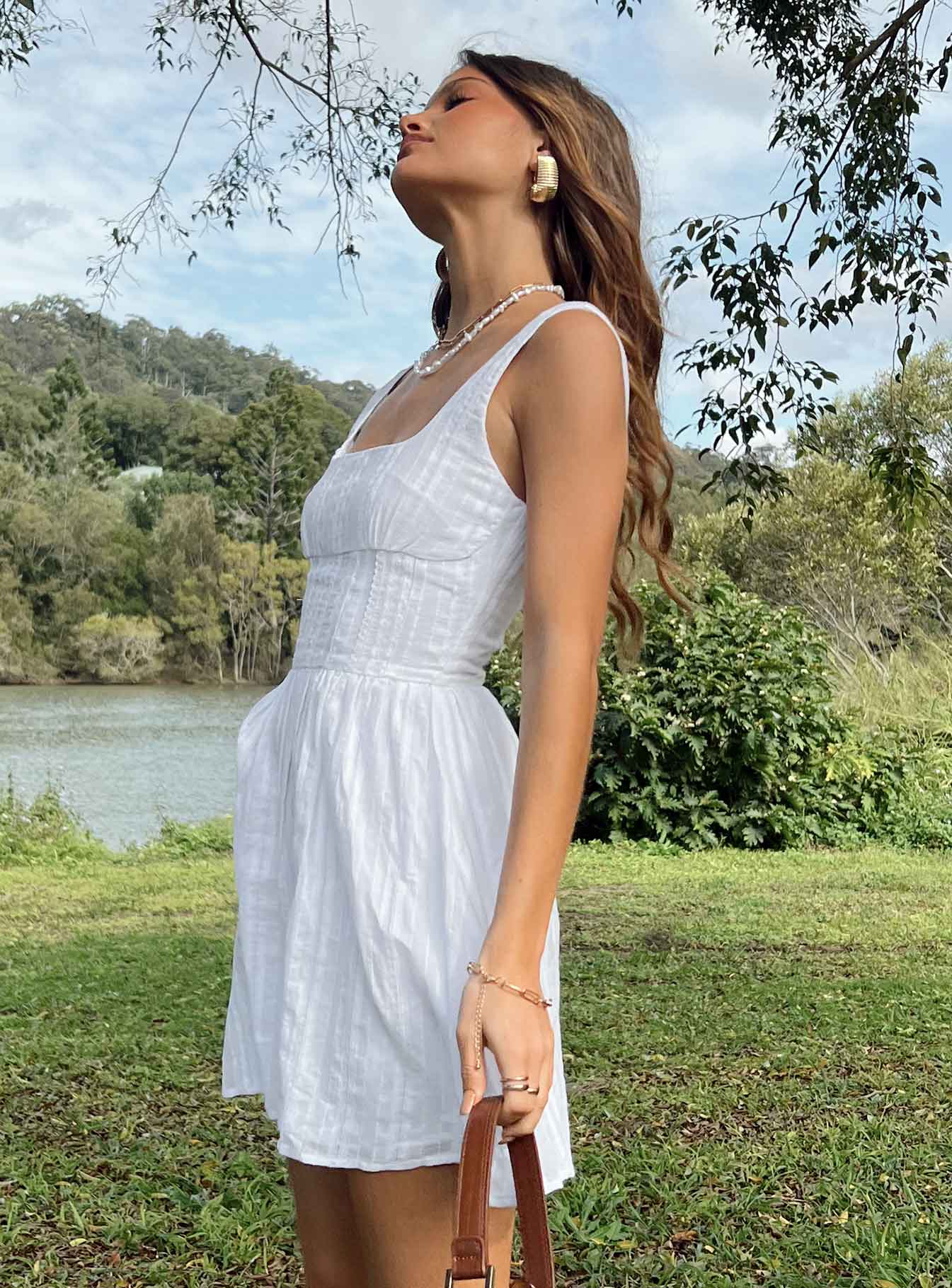 Lorinda Mini Dress White Petite | Princess Polly Lorinda Mini Dress White Petite | Princess Polly