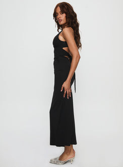 Mesmerise Halter Maxi Dress Black
