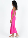 Strapless maxi dress Mesh material Thin elasticated band at bust High leg slit  Good stretch Fully lined 