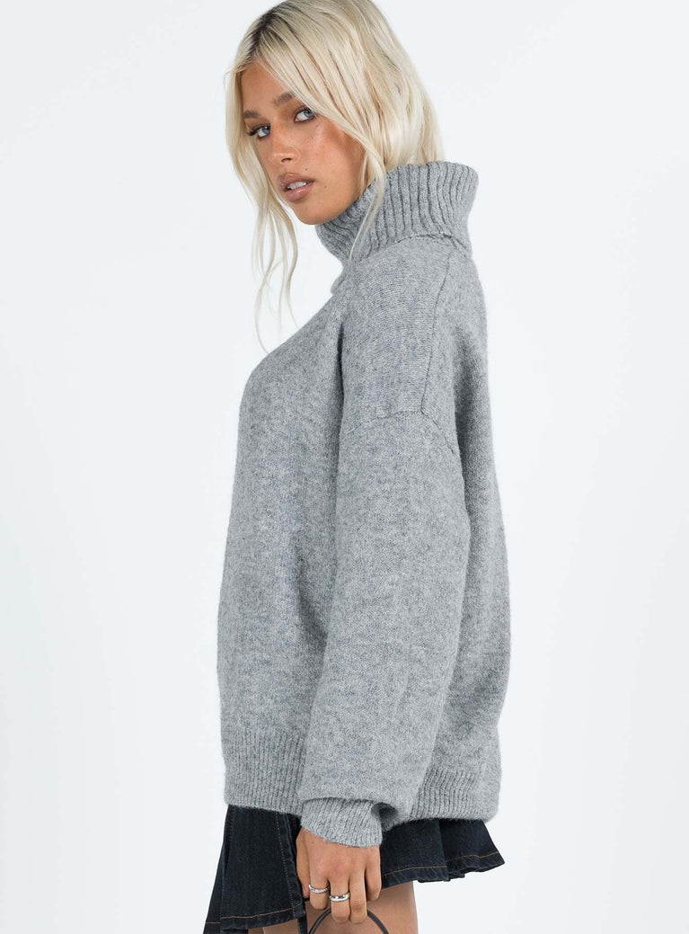 Oswin Turtleneck Sweater Grey