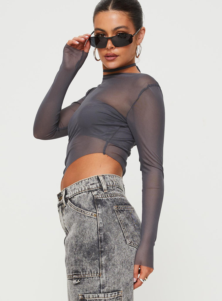 Marier Long Sleeve Top Slate