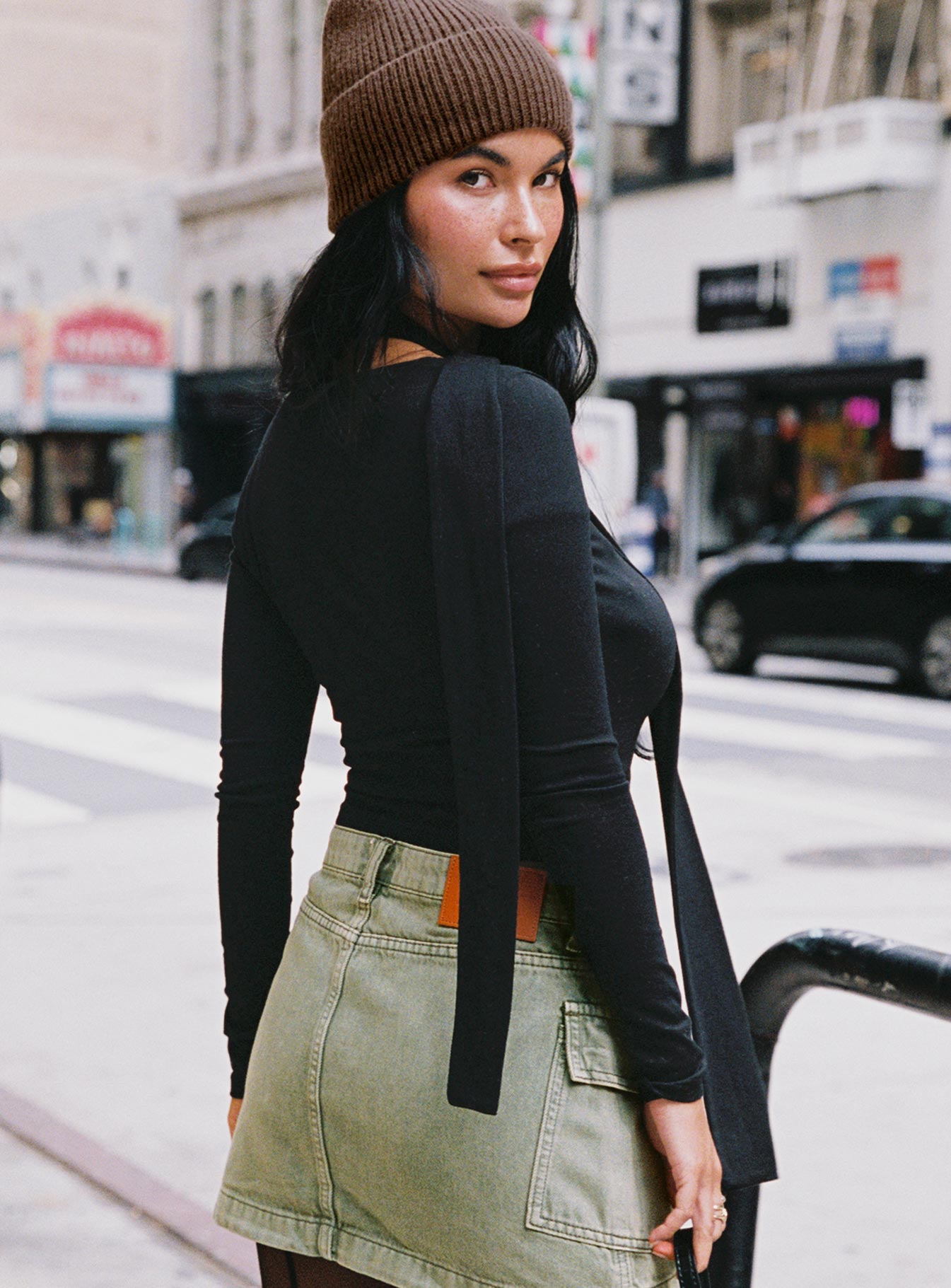 product Princess Polly Full Sleeves Square Neck  Luri Long Sleeve Top Black