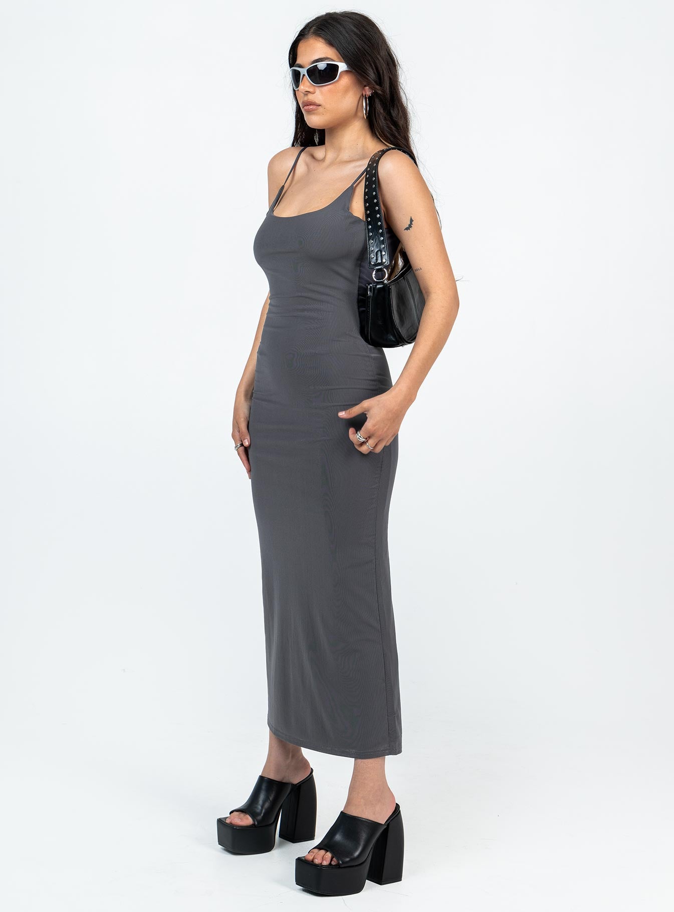 product Princess Polly Square Neck  Knox Maxi Dress Slate Petite