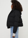 Morrie Hooded Puffer Jacket Black