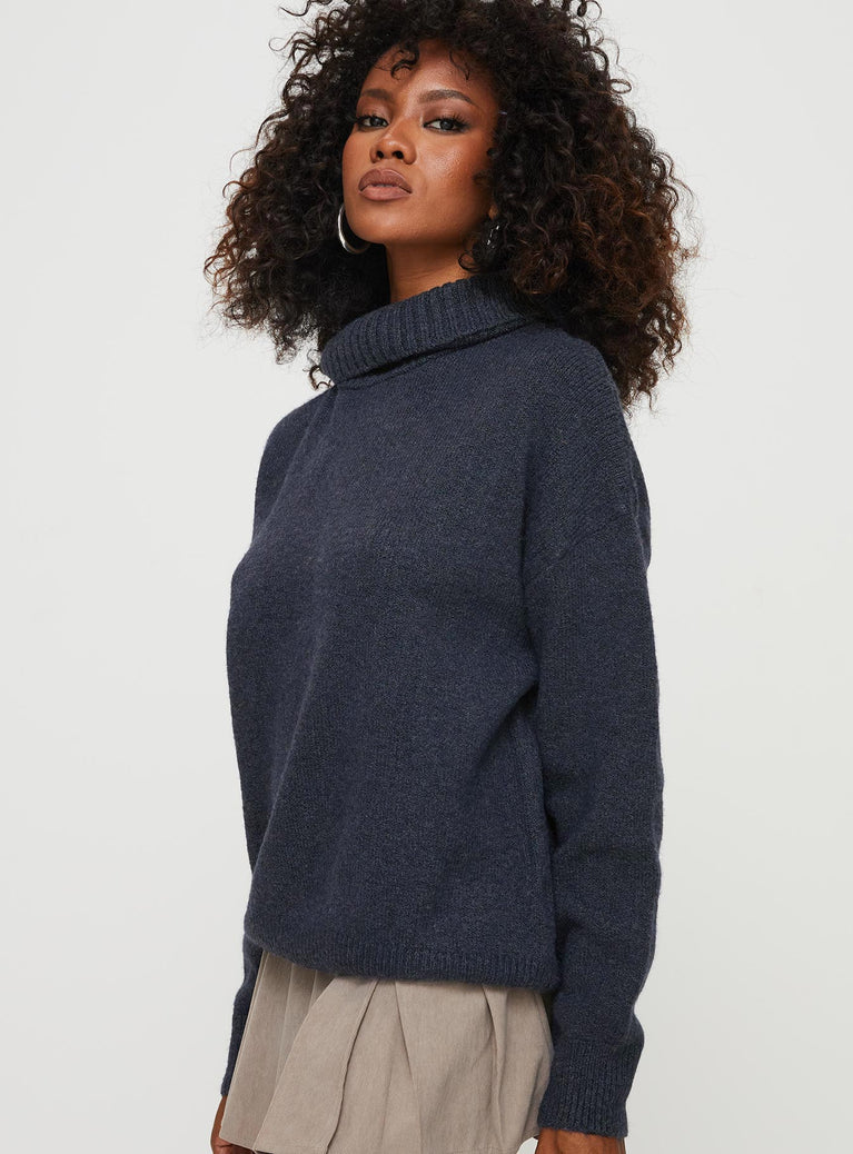 Oswin Turtleneck Sweater Navy