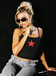 product Princess Polly Full Sleeves Square Neck  Star Girl Cami Black