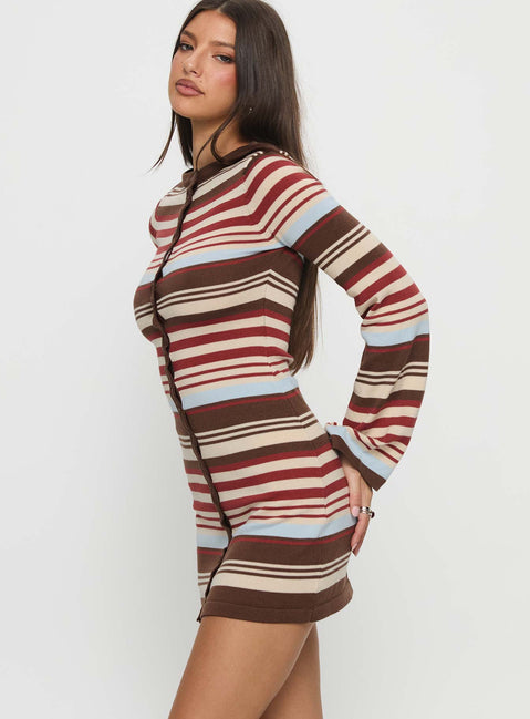 Norelai Long Sleeve Knit Mini Dress Multi Stripe | Princess Polly Norelai Long Sleeve Knit Mini Dress Multi Stripe | Princess Polly