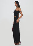 product Mastermind Ruched Maxi Skirt Black Princess Polly  Maxi 