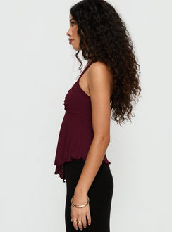 Attina Hardware Detail Top Plum