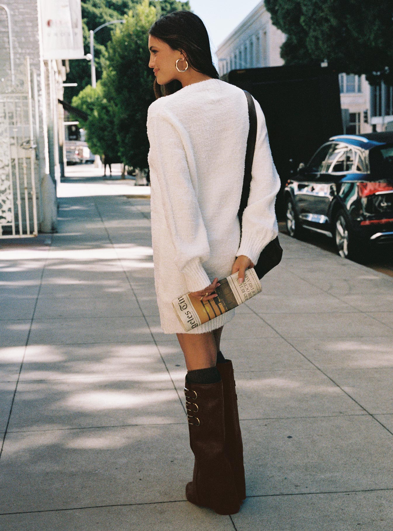 Fine Line Long Sleeve Knit Mini Dress White | Princess Polly Fine Line Long Sleeve Knit Mini Dress White | Princess Polly