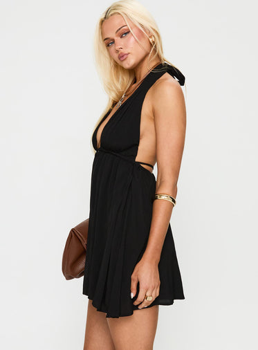 Saddler Mini Dress Black