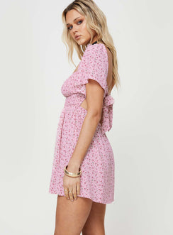 product Princess Polly Square Neck  Summer Nights Mini Dress Pink Floral