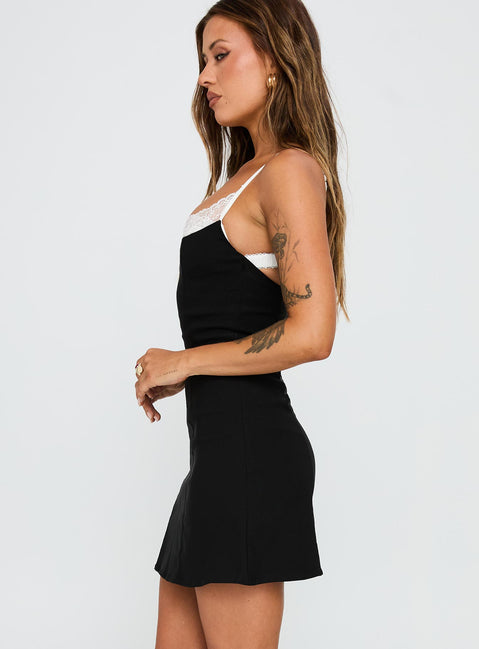 Renaissance Corset Lace Mini Dress Black / White | Princess Polly Renaissance Corset Lace Mini Dress Black / White | Princess Polly