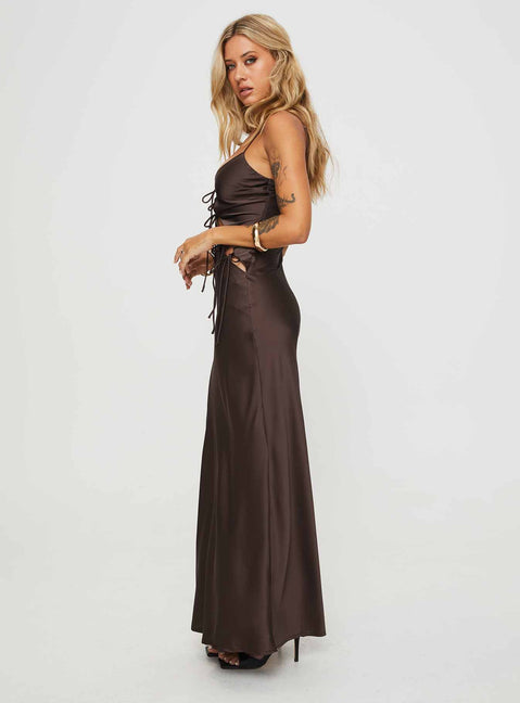 lioness brown maxi dress Opulence Maxi Dress by Lioness