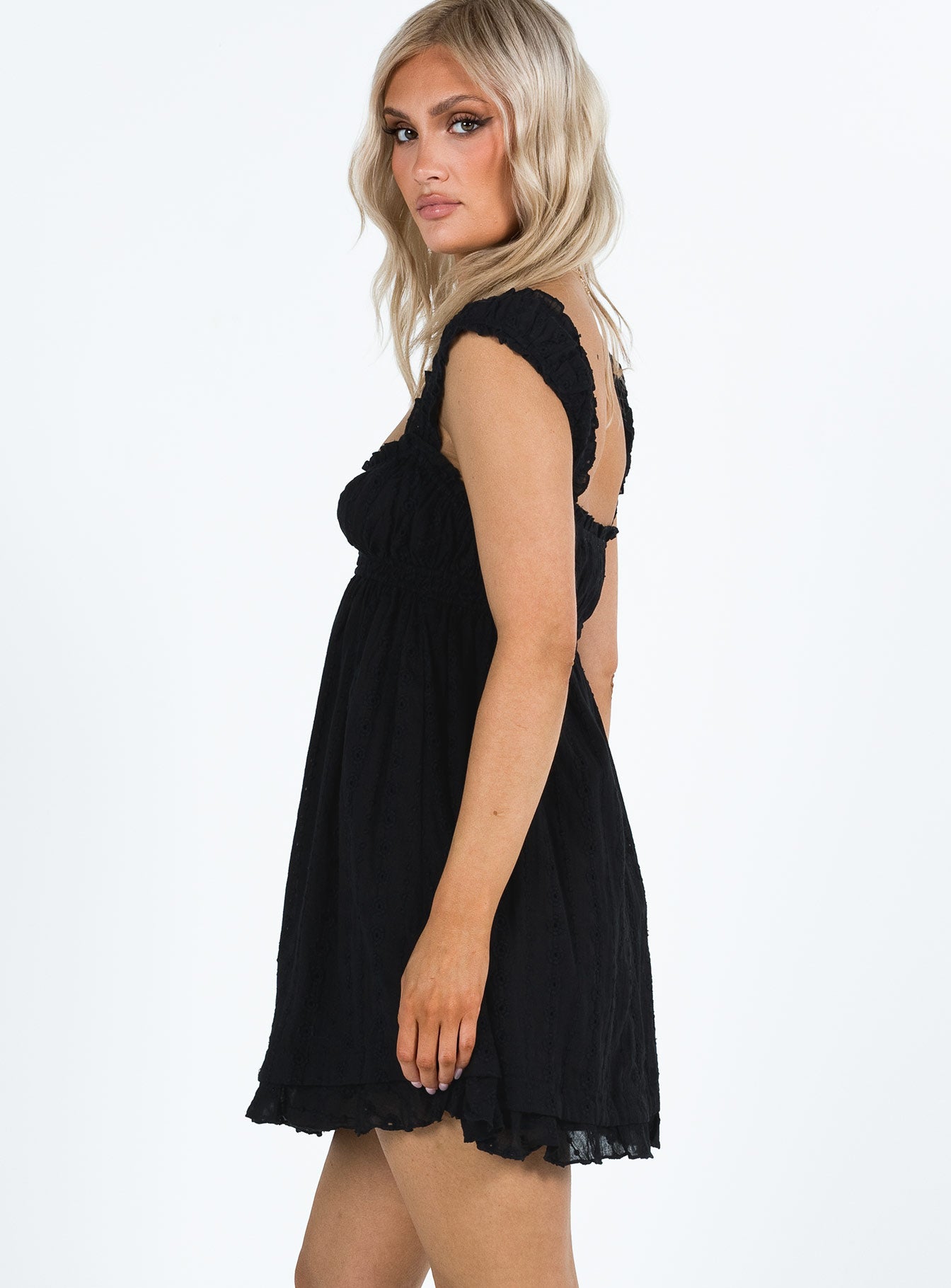 Carlita Mini Dress Black | Princess Polly Carlita Mini Dress Black | Princess Polly