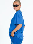 Oversized tee Graphic print Drop shoulder  Good stretch