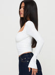 Sampson Long Sleeve Top White